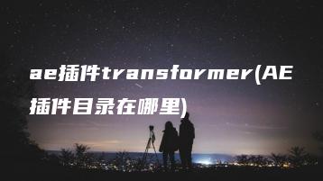 ae插件transformer(AE插件目录在哪里) | ae插件合集