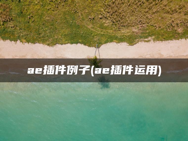 ae插件例子(ae插件运用)