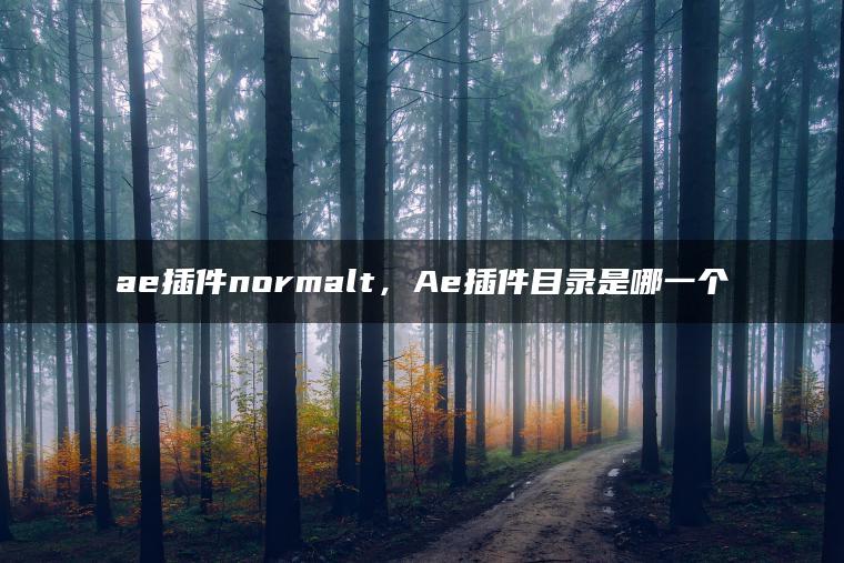 ae插件normalt=，Ae插件目录是哪一个