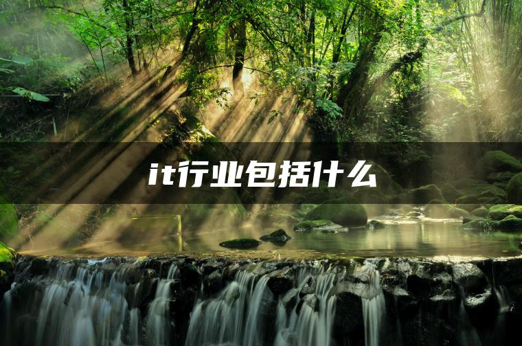 it行业包括什么