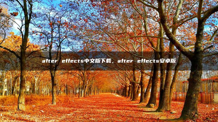 图片[1] | after effects中文版下载，after effects安卓版 | ae插件合集