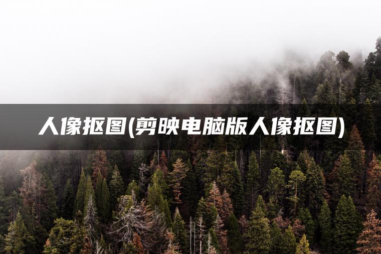 人像抠图(剪映电脑版人像抠图)