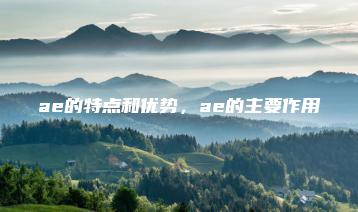 ae的特点和优势，ae的主要作用 | ae插件合集