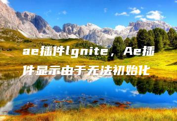 ae插件lgnite，Ae插件显示由于无法初始化 | ae插件合集