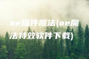 ae插件魔法(ae魔法特效软件下载) | ae插件合集