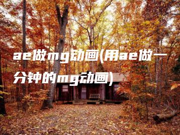 ae做mg动画(用ae做一分钟的mg动画) | ae插件合集
