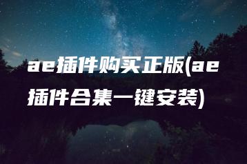 ae插件购买正版(ae插件合集一键安装) | ae插件合集