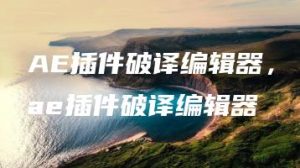 AE插件破译编辑器，ae插件破译编辑器 | ae插件合集