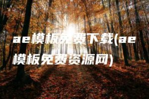 ae模板免费下载(ae模板免费资源网) | ae插件合集