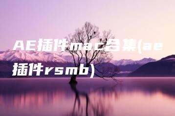 AE插件mac合集(ae插件rsmb) | ae插件合集