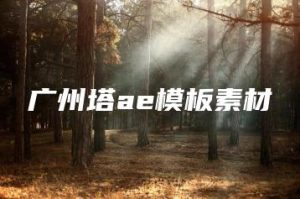 广州塔ae模板素材 | ae插件合集