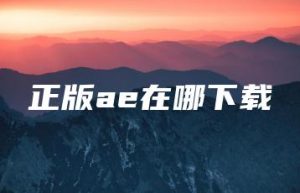 正版ae在哪下载 | ae插件合集