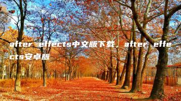 after effects中文版下载，after effects安卓版 | ae插件合集