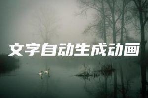 文字自动生成动画 | ae插件合集