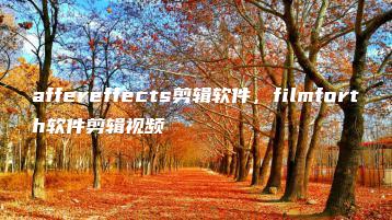 affereffects剪辑软件，filmforth软件剪辑视频 | ae插件合集