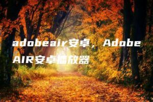 adobeair安卓，AdobeAIR安卓播放器 | ae插件合集