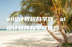 ai设计教程自学网，ai设计软件自学可以吗 | ae插件合集