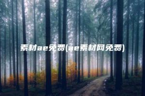 素材ae免费(ae素材网免费) | ae插件合集