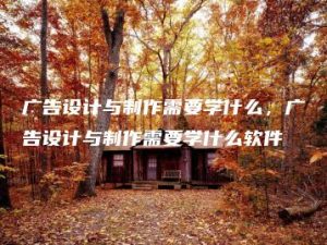 广告设计与制作需要学什么，广告设计与制作需要学什么软件 | ae插件合集