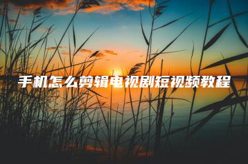 手机怎么剪辑电视剧短视频教程 | ae插件合集