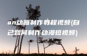 an动画制作教程视频(自己如何制作动漫短视频) | ae插件合集