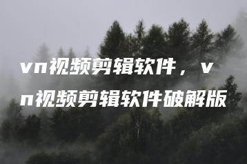 vn视频剪辑软件，vn视频剪辑软件破解版 | ae插件合集