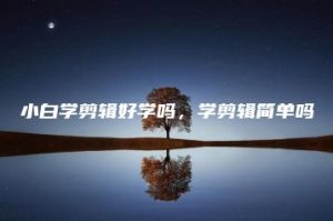 小白学剪辑好学吗，学剪辑简单吗 | ae插件合集