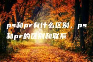 ps和pr有什么区别，ps和pr的区别和联系 | ae插件合集