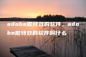 adobe做特效的软件，adobe做特效的软件叫什么 | ae插件合集