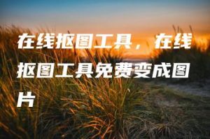 在线抠图工具，在线抠图工具免费变成图片 | ae插件合集