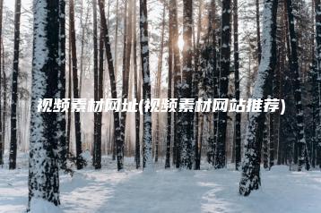 视频素材网址(视频素材网站推荐) | ae插件合集