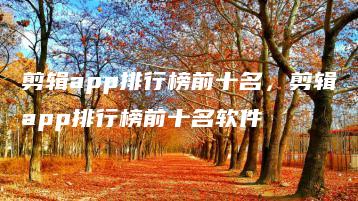 剪辑app排行榜前十名，剪辑app排行榜前十名软件 | ae插件合集