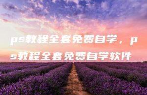 ps教程全套免费自学，ps教程全套免费自学软件 | ae插件合集
