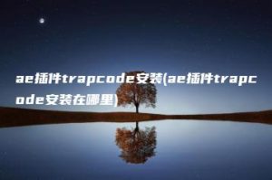 ae插件trapcode安装(ae插件trapcode安装在哪里) | ae插件合集