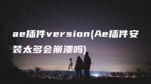 ae插件version(Ae插件安装太多会崩溃吗) | ae插件合集