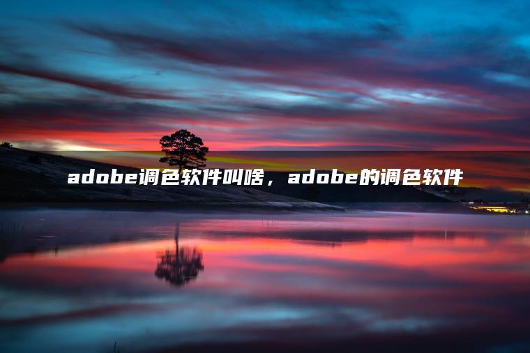 adobe调色软件叫啥，adobe的调色软件