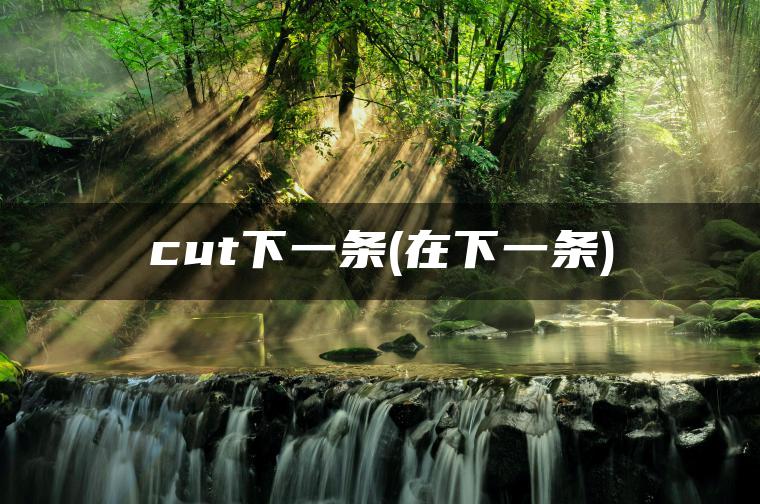 cut下一条(在下一条)