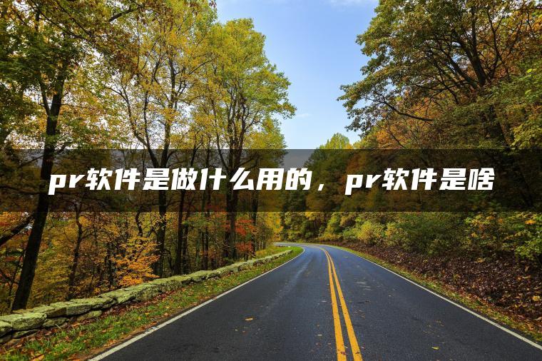 pr软件是做什么用的，pr软件是啥
