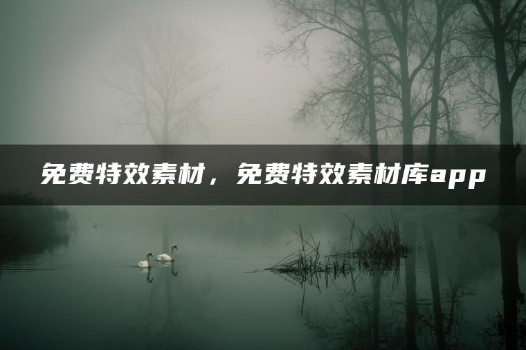 免费特效素材，免费特效素材库app