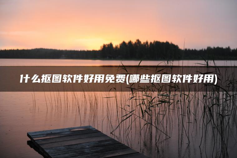 什么抠图软件好用免费(哪些抠图软件好用)