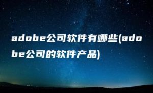 adobe公司软件有哪些(adobe公司的软件产品) | ae插件合集