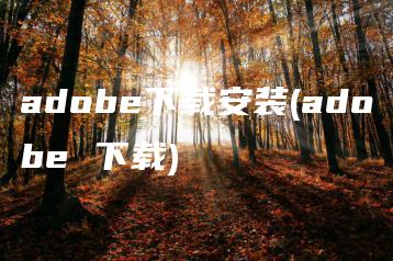 adobe下载安装(adobe 下载) | ae插件合集