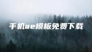 手机ae模板免费下载 | ae插件合集