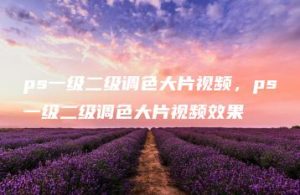 ps一级二级调色大片视频，ps一级二级调色大片视频效果 | ae插件合集