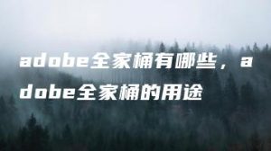 adobe全家桶有哪些，adobe全家桶的用途 | ae插件合集