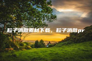 粒子消散素材下载，粒子消散pr | ae插件合集