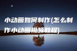 小动画如何制作(怎么制作小动画视频教程) | ae插件合集
