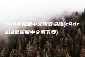 c4d手机版中文版安卓版(c4droid最新版中文版下载) | ae插件合集