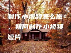 制作小视频怎么做，如何制作小视频短片 | ae插件合集