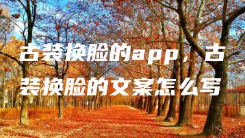 古装换脸的app，古装换脸的文案怎么写 | ae插件合集